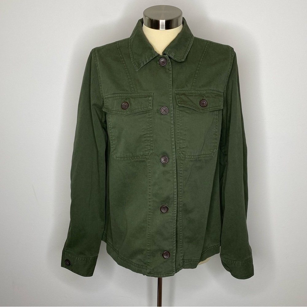 Old Navy Green Button Front Jacket